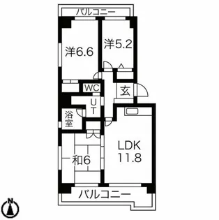 ブライトン・ビラ【3階】の間取り