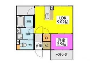 (仮称)レジデンシャルジェム井尻3丁目【4階】の間取り