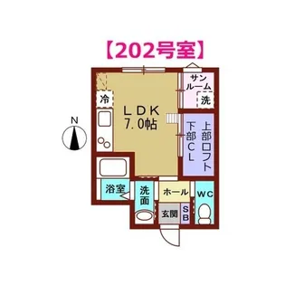 Coolidge Corner (クーリッジ コーナー)【2階】の間取り
