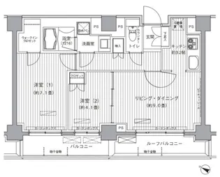 ヒューリックレジデンス茗荷谷【7階】の間取り