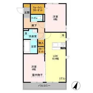 埼玉県さいたま市見沼区春岡1【アパート】の間取り