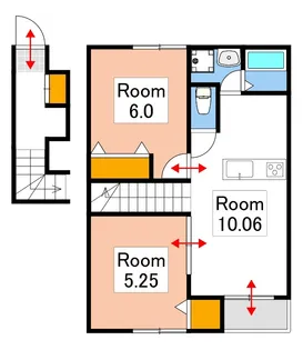 フォレスト平野A棟【2階】の間取り