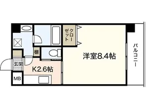 ドミトリー庚午弐番館【2階】の間取り