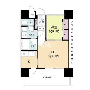 福岡県福岡市博多区千代1【マンション】の間取り