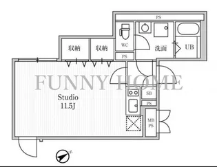 東京都目黒区東山1【マンション】の間取り