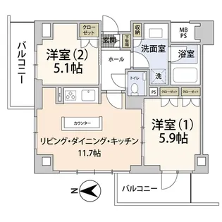 PARK WOOD 高森【2階】の間取り