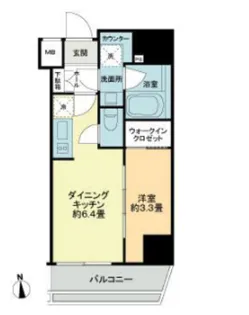 東京都港区芝2【マンション】の間取り