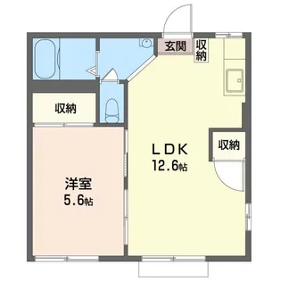 ラフォ-レ・パレスII【1階】の間取り