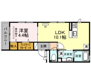 大阪府堺市堺区中三国ヶ丘町5【アパート】の間取り