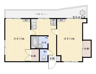 ダルメシアン下竜尾【2階】の間取り