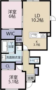 Belle Lead 東吉野 B棟【2階】の間取り