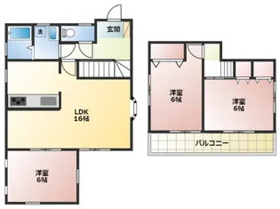 静岡県袋井市川井【一戸建】の間取り