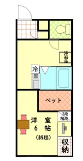 レオパレスヴィクトワール【2階】の間取り
