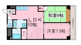 頼長レジデンス【6階】の間取り