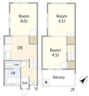東京都板橋区西台2【一戸建】の間取り