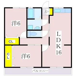 鹿児島県鹿児島市自由ヶ丘2【マンション】の間取り