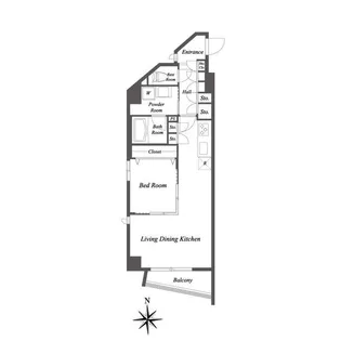 ルクレ足立【6階】の間取り