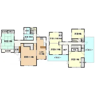 山口県宇部市西琴芝1【一戸建】の間取り