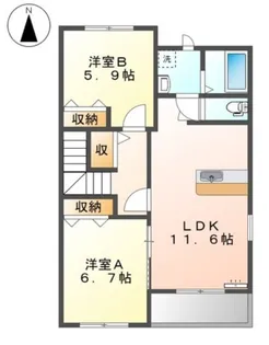 ラ・レーヴ【2階】の間取り