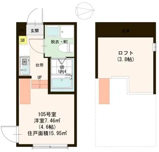 ハーモニーテラス西綾瀬V【1階】の間取り