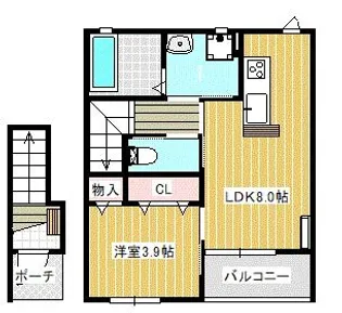 Grand Field 中高津【2階】の間取り