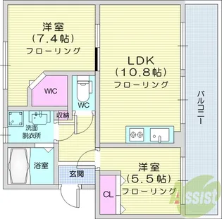 KS宮千代1【4階】の間取り