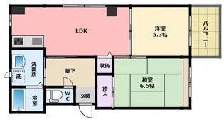 サンスペース甲子園【1階】の間取り