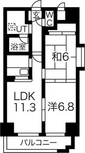 ドミ曙第1【6階】の間取り