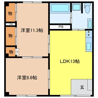 Rハウス仏生寺【1階】の間取り