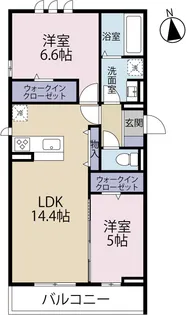 セレスティア福光西EAST【2階】の間取り