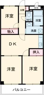 総業水戸第二ハイム【1階】の間取り