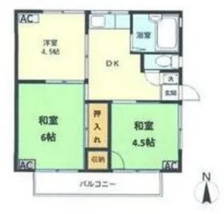 コーポあやめ【2階】の間取り