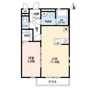 クレール桜【1階】の間取り