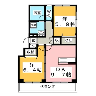 makena【3階】の間取り