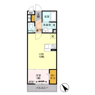 ヘリオス吉川美南 ウラノス【1階】の間取り