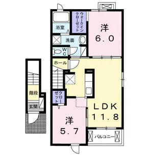 キャッスルウィング大津【2階】の間取り