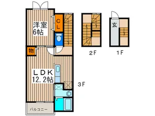 レジェンドIX【3階】の間取り
