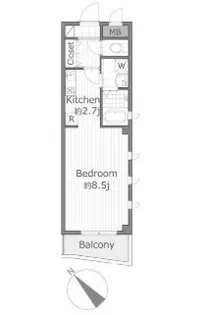 グッドウィル小机1号館【2階】の間取り