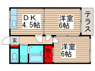 フタチュ-ファ-ム【1階】の間取り