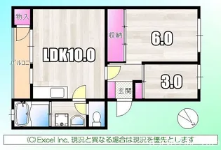 カミュ富正【1階】の間取り