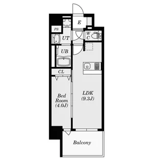 エスライズ神戸三宮山手通壱番館【4階】の間取り