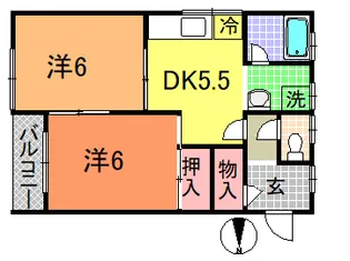 カナーハイツ【1階】の間取り