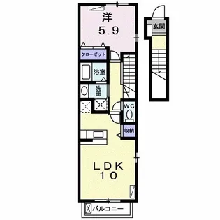 キャビン誠【2階】の間取り
