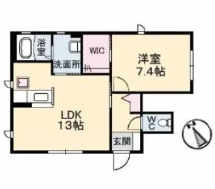 エッセ・ナイガイA【1階】の間取り
