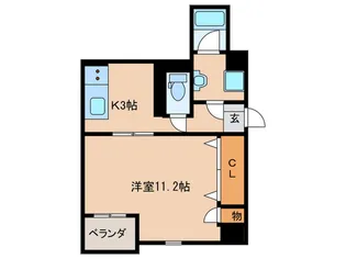 クオリア若宮町【6階】の間取り