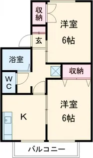 クレアール南B【1階】の間取り