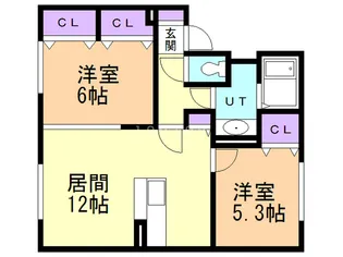 グランビュー千富【2階】の間取り