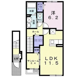 グリーンハイムII【2階】の間取り