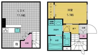 コートヤード表参道【1階】の間取り