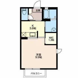 ベルプラージュ【1階】の間取り